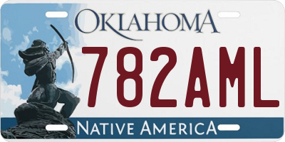 OK license plate 782AML