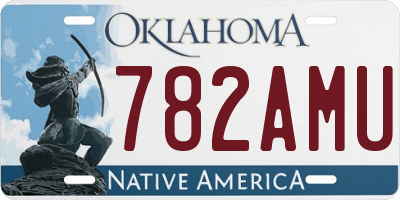OK license plate 782AMU