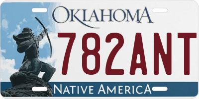 OK license plate 782ANT