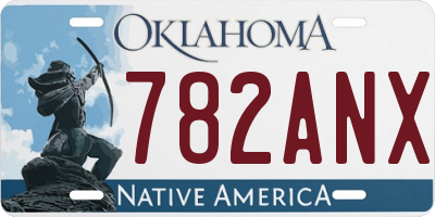 OK license plate 782ANX