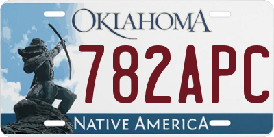 OK license plate 782APC
