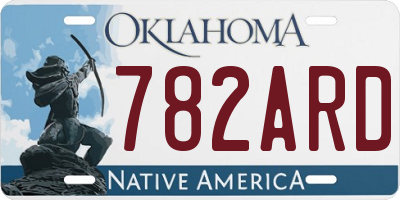 OK license plate 782ARD