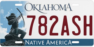 OK license plate 782ASH