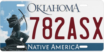 OK license plate 782ASX