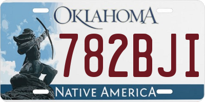 OK license plate 782BJI