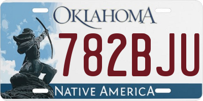 OK license plate 782BJU