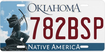 OK license plate 782BSP
