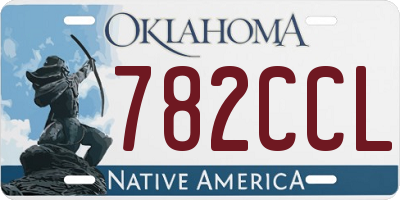 OK license plate 782CCL