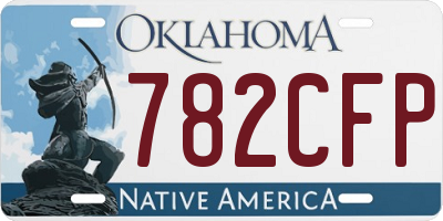 OK license plate 782CFP