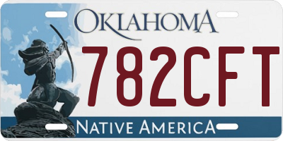 OK license plate 782CFT