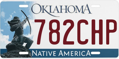 OK license plate 782CHP
