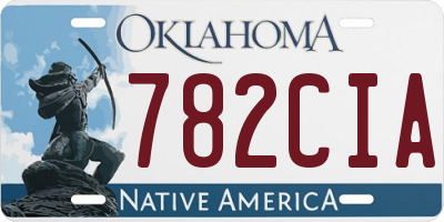 OK license plate 782CIA