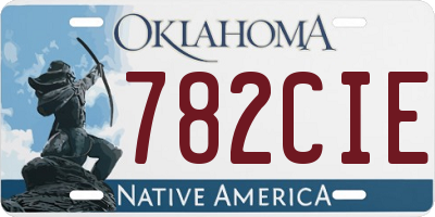 OK license plate 782CIE