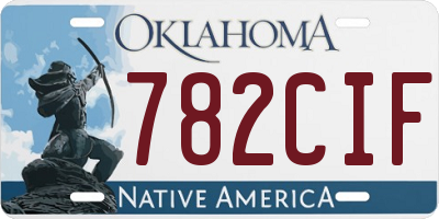 OK license plate 782CIF