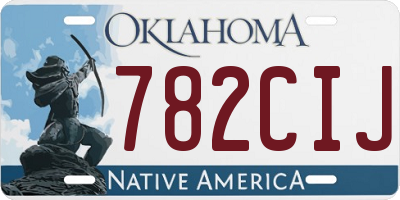 OK license plate 782CIJ