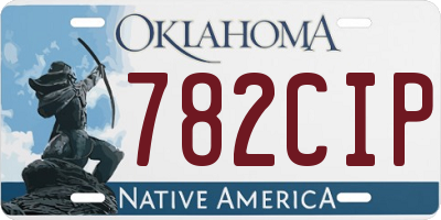 OK license plate 782CIP