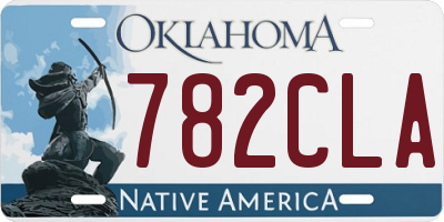 OK license plate 782CLA