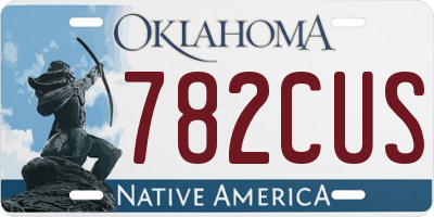 OK license plate 782CUS