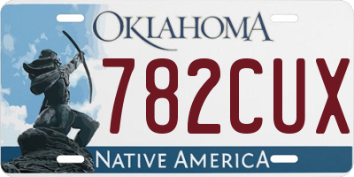 OK license plate 782CUX