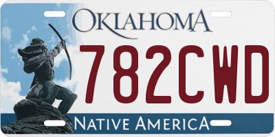 OK license plate 782CWD