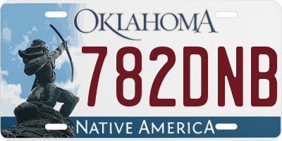OK license plate 782DNB