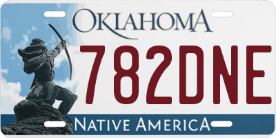 OK license plate 782DNE