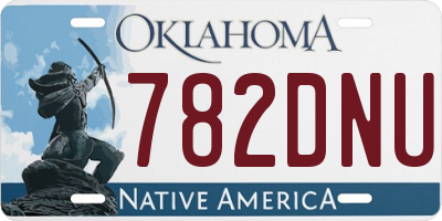 OK license plate 782DNU