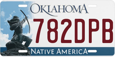 OK license plate 782DPB