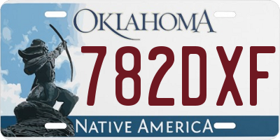 OK license plate 782DXF