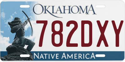 OK license plate 782DXY