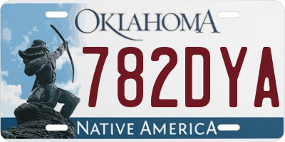 OK license plate 782DYA