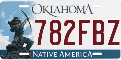 OK license plate 782FBZ