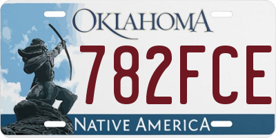 OK license plate 782FCE