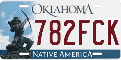 OK license plate 782FCK