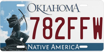 OK license plate 782FFW