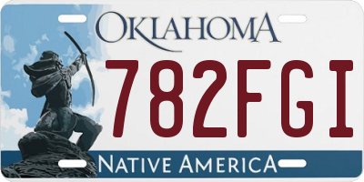 OK license plate 782FGI