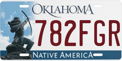OK license plate 782FGR