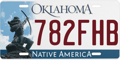 OK license plate 782FHB