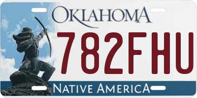 OK license plate 782FHU