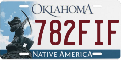 OK license plate 782FIF