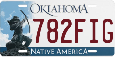 OK license plate 782FIG