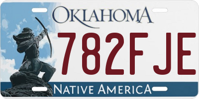 OK license plate 782FJE