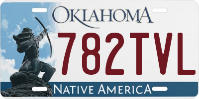 OK license plate 782TVL