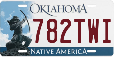 OK license plate 782TWI