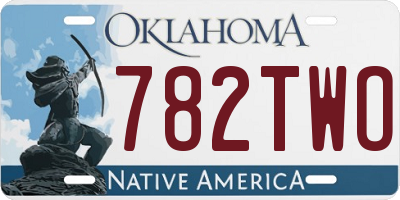 OK license plate 782TWO