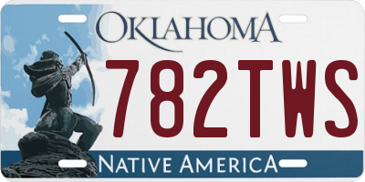 OK license plate 782TWS