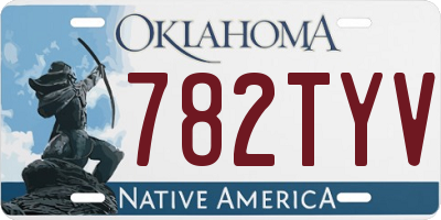 OK license plate 782TYV