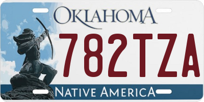 OK license plate 782TZA