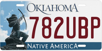 OK license plate 782UBP