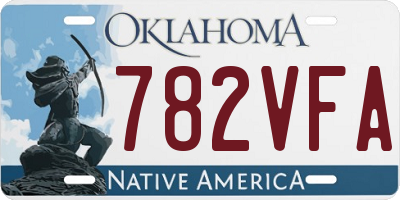 OK license plate 782VFA